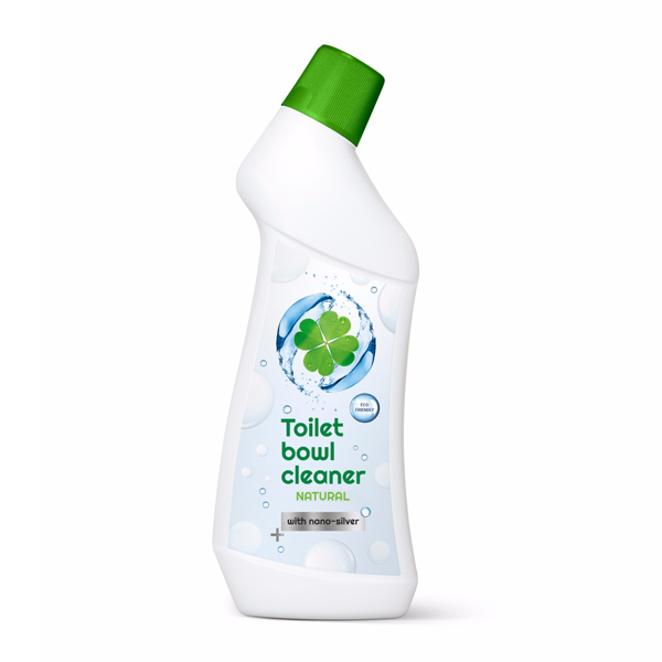 Toilet cleaner with nanosilver
